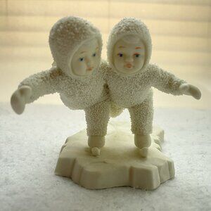 Dept 56 Snowbabies We Make A Great Pair 2 Children Angels Ice Skating